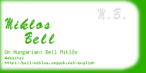 miklos bell business card